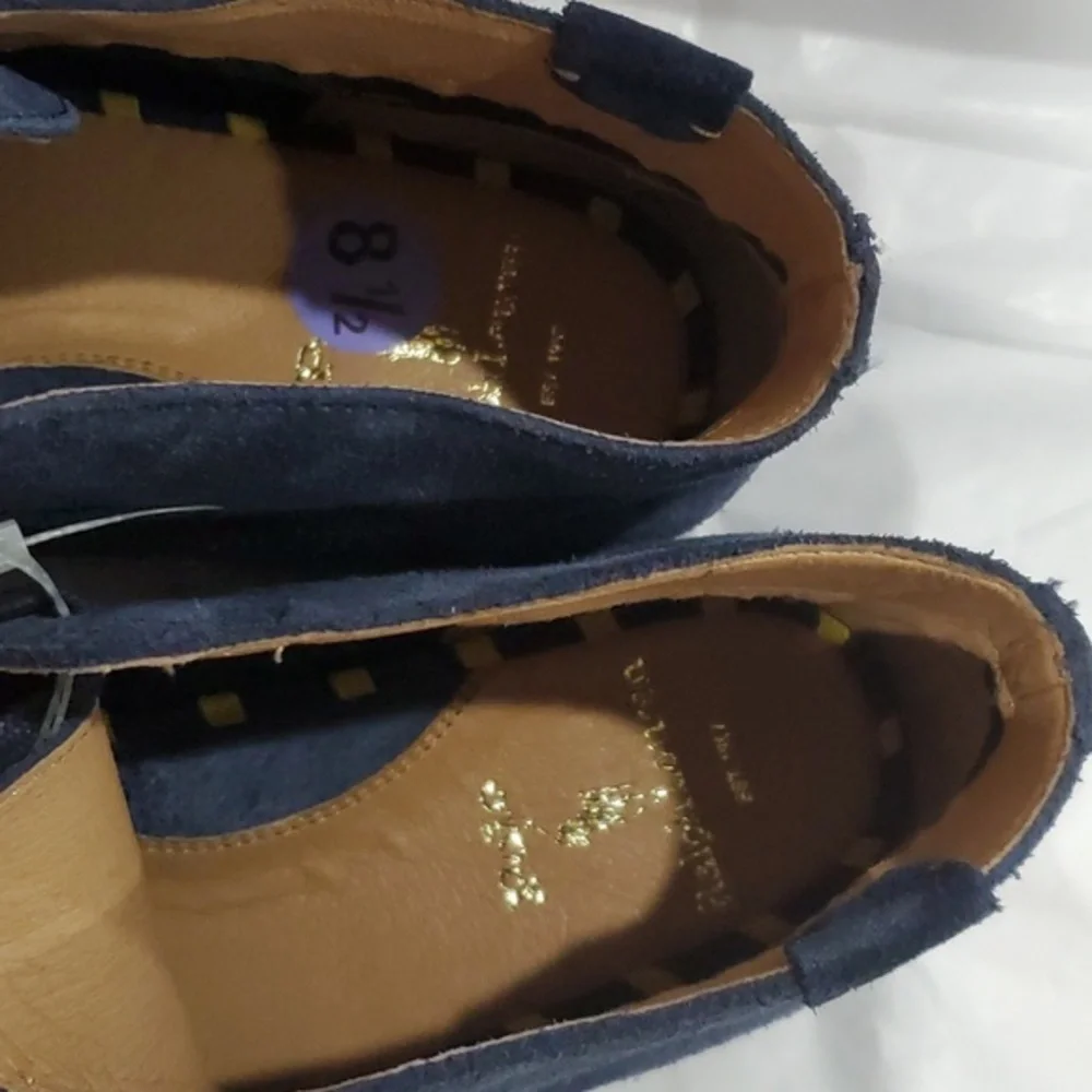 Polo Ralph Lauren navy Blue suede Talan Chukka lace up oxford boots size 8.5 new
